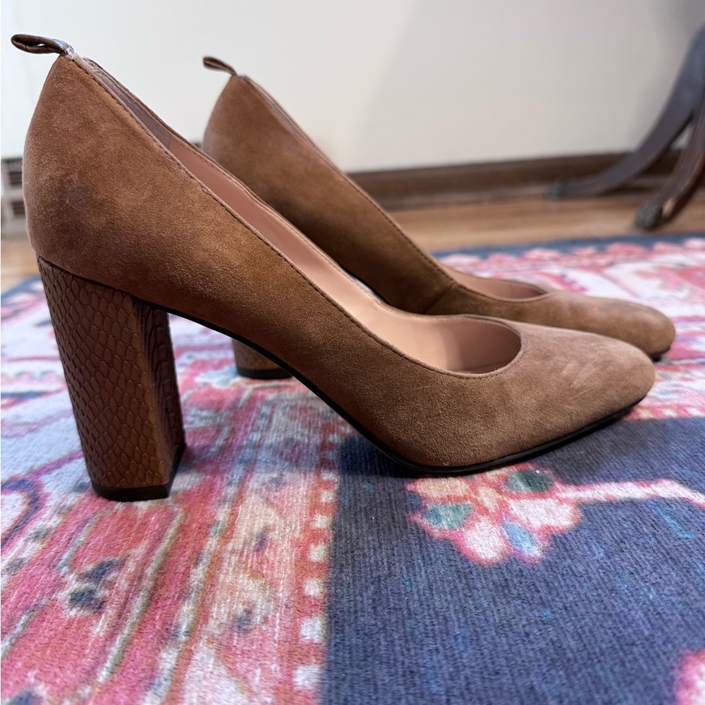 Franco Sarto brown suede pump size 7.5